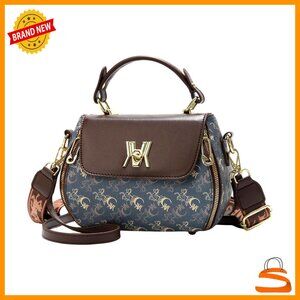 Mini Leather Shoulder Bag Top Handle Crossbody Purse Work Satchel